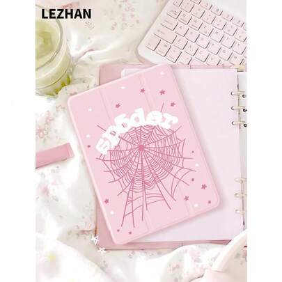 1 pieza Funda protectora para tableta con diseño de telaraña compatible con iPad 10.2 pulgadas, iPad Pro 11 2021/2020/10a generación/Mini 4/5/6, Galaxy Tab A8 10.5 pulgadas 2022, Matepad 10.4/Tab, con ranura para lápiz, anti-caída, soporte para tableta