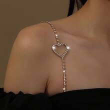 Adjustable Replacement Bra Straps With Fashion And Versatile Design, Anti-Slip For Beautiful Back, Can Be Worn Outside, Suitable For Dresses With Heart-Shaped Body Chain.