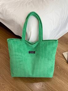 Große Kapazität Handtasche für Frauen, neuer minimalistischer Pendler Schultertasche - Grün - Übersicht 5