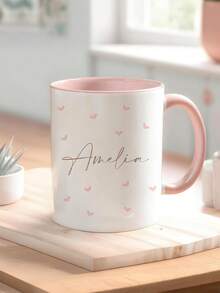 Personalized Coffee Mug 11oz - Custom Name Ceramic Cup With Cute Lazy Girl Design,Dishwasher & Microwave , Leak-Proof For Hot/Cold Drinks, Office, Home, Birthday, Christmas Gift, Coffee Bar Accessories, Office Drinkware, Playful Illustration, Drinkware - Multicolor - View 9