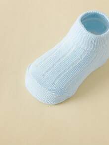 5 Pairs Baby/Toddler Solid Color Breathable Ankle Socks, Spring/Summer - Multicolor - View 5