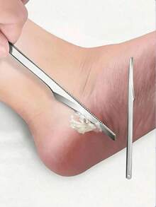 1/2/3pcs Stainless Steel Foot File Tool, Professional Foot Scraper Dead Skin Remover, Foot Care Tool For Men And Women