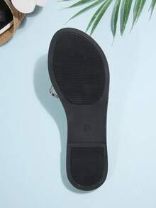 Giày sandal quai ngang đính pha lê thời trang nữ, đa năng cho hẹn hò, mua sắm, dự tiệc, đi làm, du lịch và mặc ở nhà thoải mái. - trắng - Xem 9