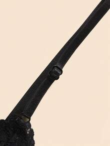 Aofeiqike Sexy Lace Deep V Backless Wireless Bra Set, Breathable, Elegant & Cute Women's Lingerie - Black - View 7