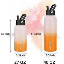 Insulated Water Bottles For Outdoor - 珊瑚橙 - 查看 6
