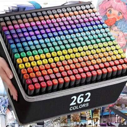 24/40/48/60/80/100/120/168 Colors Dual Tip Art Markers Set, Permanent Sketch Markers Suitable For Art Drawing, Sketching, Calligraphy, Journals, Planners, Comics Design, Ideal Gift For Halloween, Christmas, Back To School