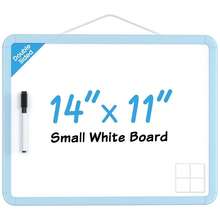 MaxGear Small Dry Erase Board For Wall, 14\X 11\ Double-Sided Whiteboard With A Black Dry Erase Marker, Magnetic Surface, Portable White Board For Planning, Drawing, Memo, To Do List, Blue Frame - 藍色 - 查看 1