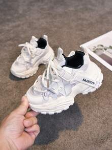 2025 Breathable Mesh Soft Bottom Sneakers For Toddlers, Spring/Autumn - White - View 6