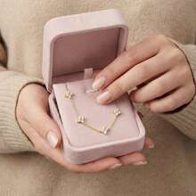 FUNEIA Dainty Silver Gold Bracelets For Women  Non Tarnish 14K Gold Plated Waterproof Diamond Bracelets Cute Stackable Heart Butterfly Clover Cross Evil Eye Charm Bracelet Stack Jewelry Gifts - Vòng tay hình cỏ bốn lá - Vàng - Xem 8