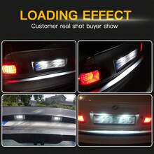 2pcs For BMW LED License Plate Lights, Tag Lamps White For BMW 3 Series E46 4D 1998-2003 5D Touring 1998-2005 Error Free