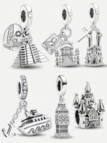 1pc Fashionable Iconic Architecture Bead Pendant, From Different Countries, Suitable For DIY Bracelets And Women Jewelry - Beads 2 - View 1