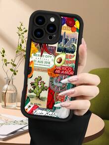 Funda de teléfono minimalista y gruesa a prueba de caídas con diseño navideño de gato, regalos y adornos, resistente al agua y arañazos, estilo festivo elegante para mujer, compatible con Apple 17/16/15/14/13/12/11/Pro/ProMax,compatible con Galaxy A34/A35/A54/A55,Galaxy S20/S21/S22/S23/S24/S25 Ultra/Plus,compatible con Moto/Galaxy/Redmi/Honor/OPPO Soft - Negro - Ver 3