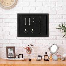 TORASO Cork Board Bulletin Board With Felt,Wood Framed Display Bulletin Board For Walls With Pins, Eye Bolts, Gaskets, Screws, Pin Board For Office, School And Home(Black,1pc) - ColorA - View 2