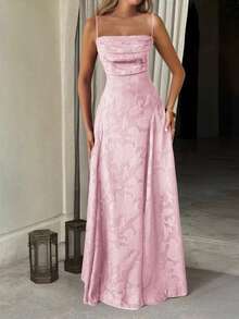 Unadoll 女士春季系带露背蕾丝连衣裙，性感优雅，适合度假、约会、返校、新年、情人节、派对、婚礼和海滩穿着。 - 粉色 - 查看 6