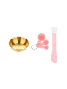 Bộ dụng cụ chăm sóc da mặt chuyên nghiệp 2/3/4/5/20/30/50 món, bộ dụng cụ tự pha chế mặt nạ, bao gồm bát trộn bằng thép không gỉ mạ vàng, cọ đắp mặt nạ màu hồng, que thoa mặt nạ silicon hai đầu, cọ trộn, 3 thìa đong và hũ kem mini, thích hợp cho việc chăm sóc da mặt và spa tại nhà dành cho phụ nữ, tiệc tùng, ngủ qua đêm, lễ hội, quà tặng. - Nhiều màu - Xem 19