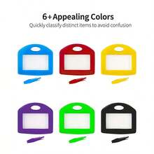 10个彩色硅胶钥匙识别器，多色钥匙收纳器，10种不同颜色，方便钥匙识别，适合家庭和办公室使用。