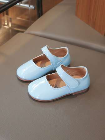 1 par de botas azules para niños 2025 nuevas, suela blanda antideslizante, zapatos planos para niños, tallas 21-30, zapatos de princesa blancos, zapatos de cuero azules