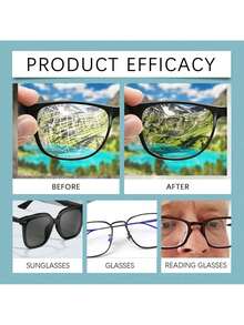 Eliminador de Rayones para Lentes 100ml - Repara Arañazos, Borrosidad y Desgaste | Con Hidróxido de Sodio y EDTA | Tratamiento Profesional para Gafas, Cristales y Vidrios | Restaura Claridad Óptica | Renovador de Superficie,regalos para hombres y mujeres adecuados para, San Valentín, Año Nuevo, cumpleaños, bodas y fiestas,ofertas,Envío Gratis - Negro - Ver 2