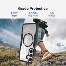 Hadaasi 1pc Black Magnetic Wireless Charging 360° Full Coverage Phone Case, [Built-In Screen Protector] Dual-Layer Shockproof Anti-Dust Transparent Phone Case, Compatible With IPhone 17 Pro/17 Pro Max/Apple Air/17/16 Pro/16 Pro Max/16 Plus/16/16 E/SE4 And Galaxy S26 Ultra/S26 Plus/S26/S25 Ultra/S25 Plus/S25/S25 Edge/S25 FE/A17/A07/A56/A36/A26/A55/A35/A25/A15/A24/A34/A14/A16/A06 - Black - View 7