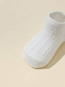 5 Pairs Baby/Toddler Solid Color Breathable Ankle Socks, Spring/Summer - Multicolor - View 5