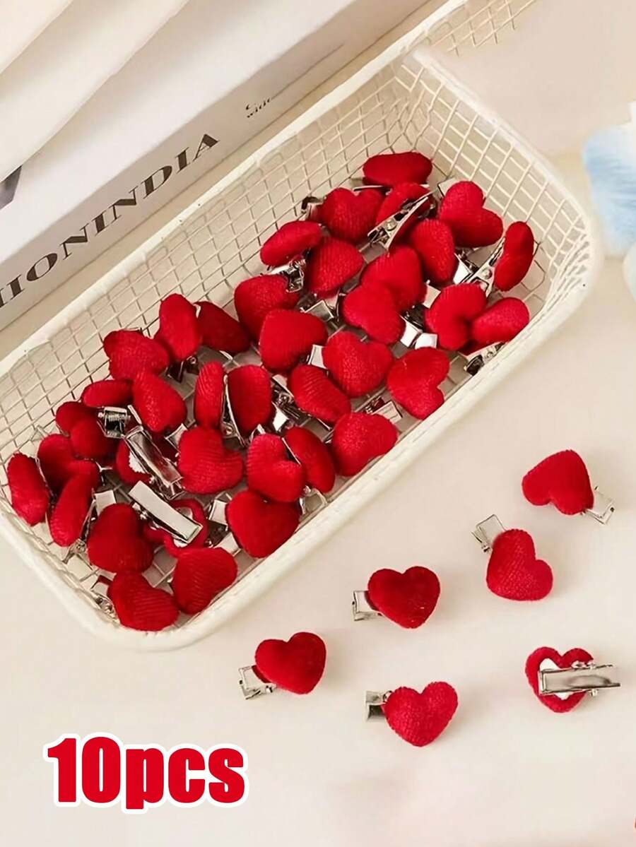 20pcs Women's Rose Hair Clips, Suitable For Valentine's Day, Parties, Gatherings, Weddings, And Daily Wear, Claw Clips, Hair Slide, Hair Barrettes Valentine's Day Accessories Gift, Head Accessories - Multicolor - View 1