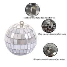 10pcs Disco Ball Set In Assorted Sizes - 1.18/1.57/3.15 Inches - Various Round Silver Disco Balls, Suitable For 70s 80s Disco Themed Birthday, New Year, Party, Home Decor, Halloween, Christmas Gifts, Disco Ball Decorations - Silver - View 6