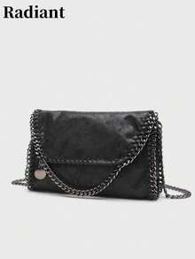 Za Women's Handbag, Fashion New Solid Color Rivet Mini Shoulder Crossbody Bag, Niche Design Wallet - Black - View 8