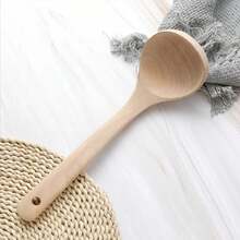 Cuchara curva de jabón de aceite de madera de haya natural de gran tamaño - Blanco marfil - Ver 5