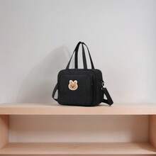 1pc INS Style Mini Diaper Bag, Handbag, Shoulder Bag, With 7 Pockets, Travel Baby Bag Suitable For Boys And Girls, 2 Bottle Holders