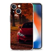 Étui transparent pratique compatible avec 15 14 13 12 11 Pro Max XS X XR 7 8 Plus. Étui transparent et antichoc. Voiture de sport bleue et rouge. Étui compatible avec 17, 17 Pro, 17 Pro Max - B7 - Voir 5