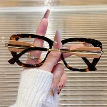 1副/2副豹纹方形女士眼镜，超大复古镜框，Y2K风格，适合旅行、聚会、朋友外出和节日礼物 - 多色 - 查看 7