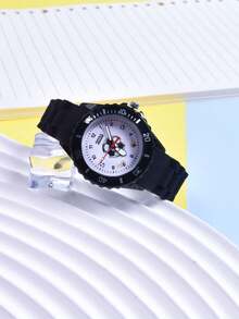 2026 Creative Football Design Children's Watch, Soft Silicone Strap Quartz Wristwatch For Boys - Black - View 9