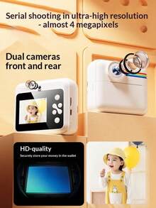 Camera Can Print Color And Automatically Output Videos Directly. Birthday Gift For New Year's Day - Multicolor - View 5