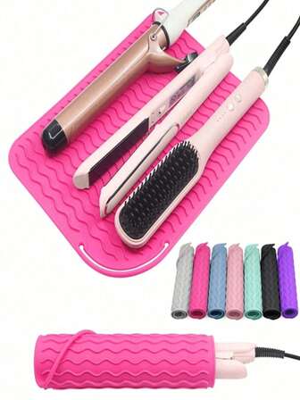 1pc Heat-Resistant Silicone Mat Cover, Portable Travel Mat Cover, Suitable For Salon, Beauty, Travel Essentials