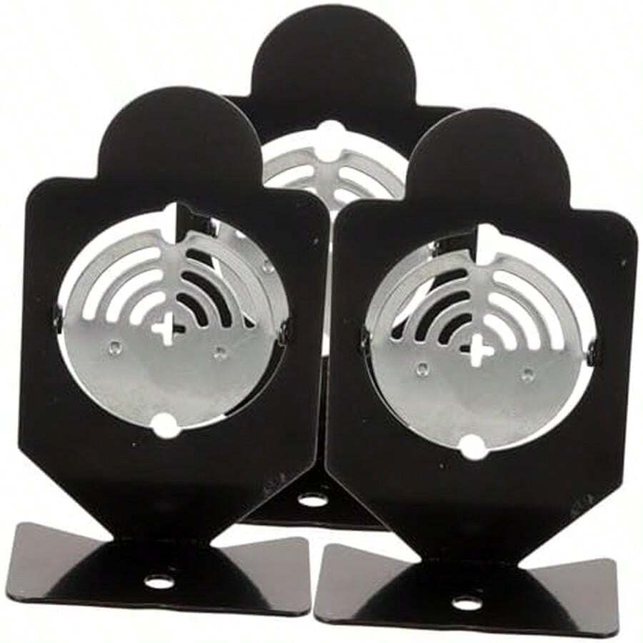 Yardwe Juego De Práctica De Tiro De Metal 3 Piezas Mini Objetivos Giratorios Juguete De Ejercicio Compacto para Juegos De Tiro Al Aire Libre - / - Ver 1