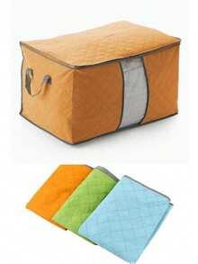 1pc Casual Style Large Capacity Non-Woven Fabric Storage Bag, Multi-Functional Clothes & Bedding Organizer Box, Suitable For Home, Moving And Travel - MultiWarna - View 8