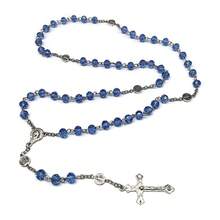 1PCS Pink Crystal Cross Rosary Necklace Transparent Colorful Crystal Necklace Jewelry - Blue Crystal Rosary Necklace - View 13