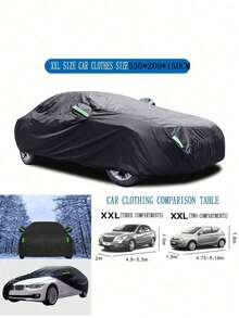 高级全天候户外SUV车罩，带反光条和防风带，防水、防尘、防晒/防雪/防雨，适用于SUV车辆