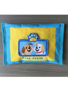 1pc Pet Imitation Tissue Box Toy, Polyester Fabric Tissue Box Cat Dog Pet Toy With Sound - Ginger - View 1