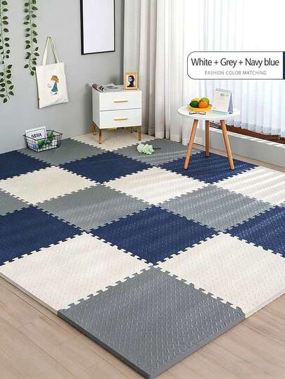 16pcs/Set Odorless Foam Floor Mats, Suitable For Indoor & Outdoor, Interlocking Puzzle Mats For Bedroom, Anti-Slip Yoga & Fitness Exercise, Easy To Clean Large Area Rug