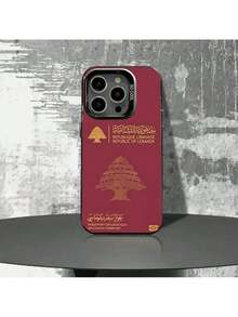 Étui de protection pour passeport et téléphone compatible avec 16, 15, 14, 13, 12, 11, Pro, XS, Max, Plus, Mini, SE en blanc et noir mat, antichoc - Étui compatible avec les modèles 17 Pro, 17 Pro Max, 17 - Z4 - Voir 6