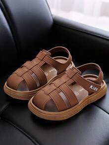 Sandal đế mềm khoét rỗng kiểu công chúa mùa hè mới cho bé gái - màu nâu - Xem 1