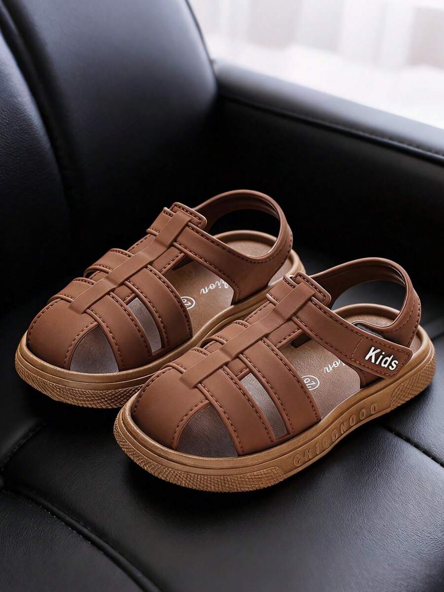 Sandal đế mềm khoét rỗng kiểu công chúa mùa hè mới cho bé gái - màu nâu - Xem 1