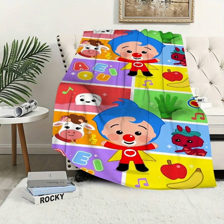 Cartoon P-Plim Plim Cute Blanket Plush Nap Sofa Rug For Living Room Warm Office Bedroom Birthday Home Travel  Gifts - 款式5 - 查看 1