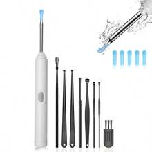 Earwax Remover, Earwax Cleaner With Camera, Earwax Cleaning Tool, Includes 8 Ear Models, Earwax Cleaning Kit, 1080P HD Otoscope With 6 Ear Spoons, Ear Canal Cleaner For Android And Black, One-Click WIFI Connection, Ear Camera, Ear Wax Cleaner - 白色 - 查看 1