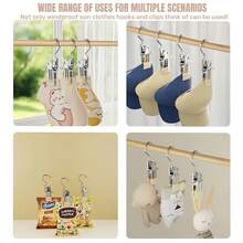 1pc Stainless Steel Hanging Clip, Clothes Drying Clip, Multi-Function Clothes Clip, Foldable Triangular Hanging Clip, Non-Slip Coated Anti-Rust Metal Home Storage Drying Small Clip, Suitable For Scarves, Ties, Pants - Multicolor - View 6
