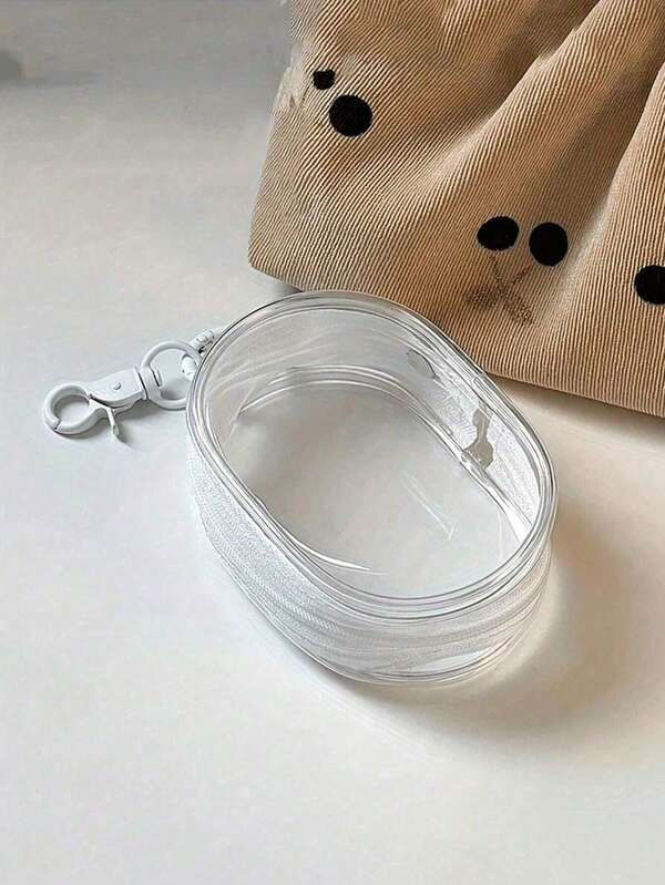 1 pièce Sac fourre-tout/de rangement, convient pour les poupées en peluche, sac cosmétique en PVC, grand sac organisateur transparent, peut ranger les chargeurs, câbles, écouteurs, décorations de Noël, sacs d'emballage de cadeaux de Noël (poupée non incluse)