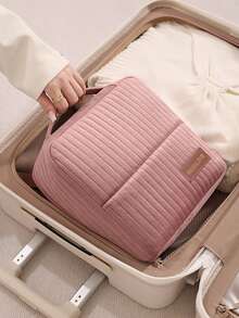 1 chiếc túi đựng mỹ phẩm dạng đứng bằng vải nhung kẻ dung tích lớn, túi đựng đồ đa năng, túi đựng mỹ phẩm du lịch xách tay, hộp đựng dụng cụ trang điểm và chăm sóc da để bàn di động, túi đựng đồ vệ sinh cá nhân, hộp đựng mỹ phẩm du lịch nhiều ngăn. - Nhiều màu - Xem 12