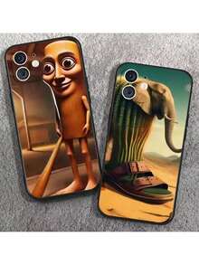 Funny Tung Tung Sahur Phone Case Compatible With 16 15 14 13 12 11 Pro Max XS X XR 7 8 SE Shockproof Soft Cover - Cover Compatible With  17 Pro Case,  17 Pro Max Case,  17 Case,  16 Pro Case - a8 - 查看 3