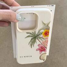Funda de teléfono: diseño de patrón de lichi blanco, flores de verano, palmera y estrella de mar, funda de teléfono adecuada para Galaxy A02 A03S A04 A05S A06 A13 A14 A15 A16 5G A21S, funda de teléfono transparente de dibujos animados, anti-caída, cobertura completa A22 A23 A24 A25 A32 A34 A35 A50 A52 A53 A54 - Estilo 1 (1 pieza) - Ver 5
